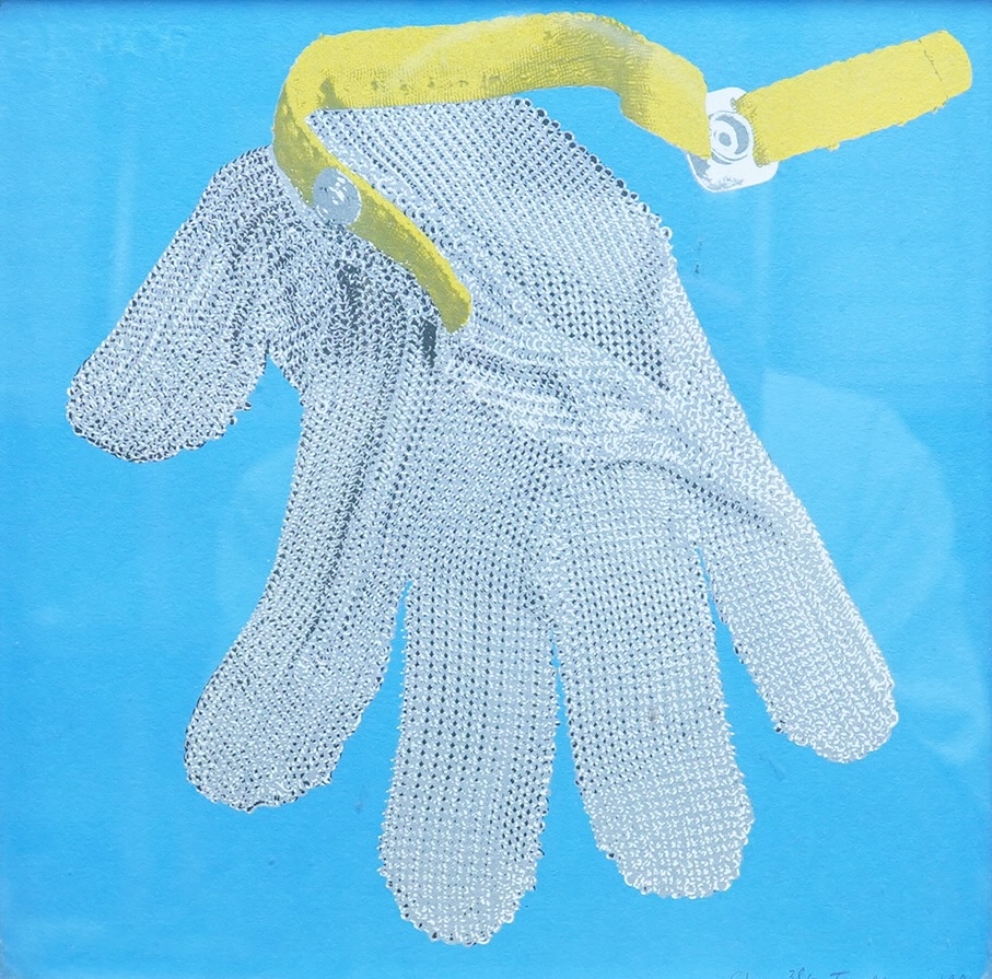 Tim Mara (1948-1997), 'Glove', signed and dated 1994 in pencil, limited edition 38/50, screenprint, 27 x 27cm